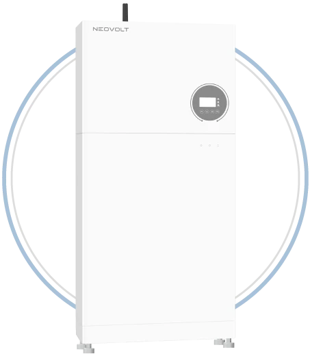 Sistema Neovolt blanco con inversor híbrido sobre la batería