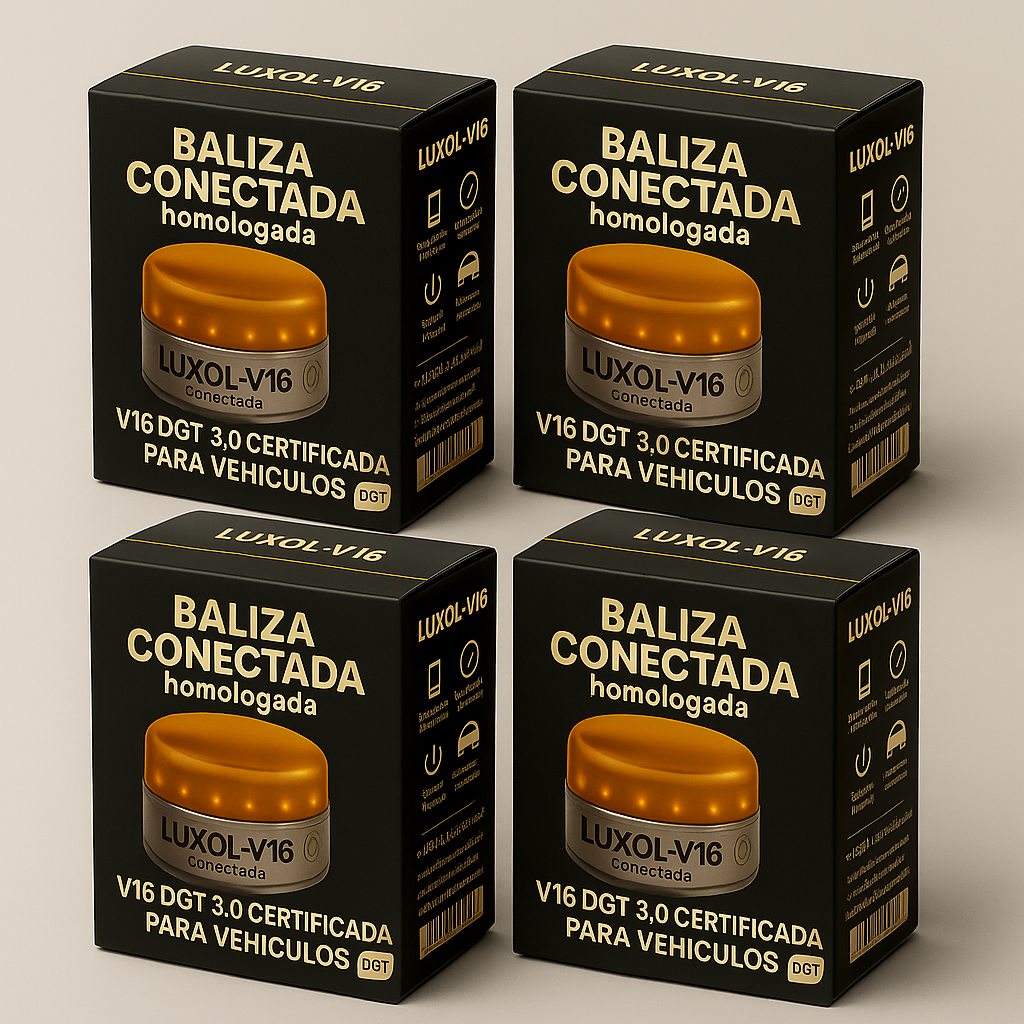 Pack 4 Baliza V16 conectada geolocalizada